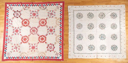 THREE PIECED QUILTS, CA. 1900.Three