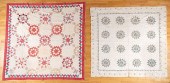 THREE PIECED QUILTS, CA. 1900.