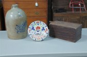 THREE PIECES. A four-gallon st