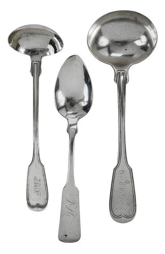 THREE PIECES ALABAMA COIN SILVER