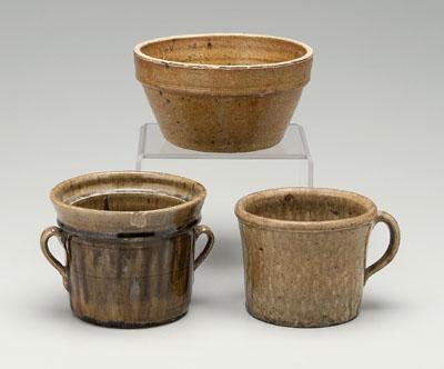 Three pieces alkaline glaze