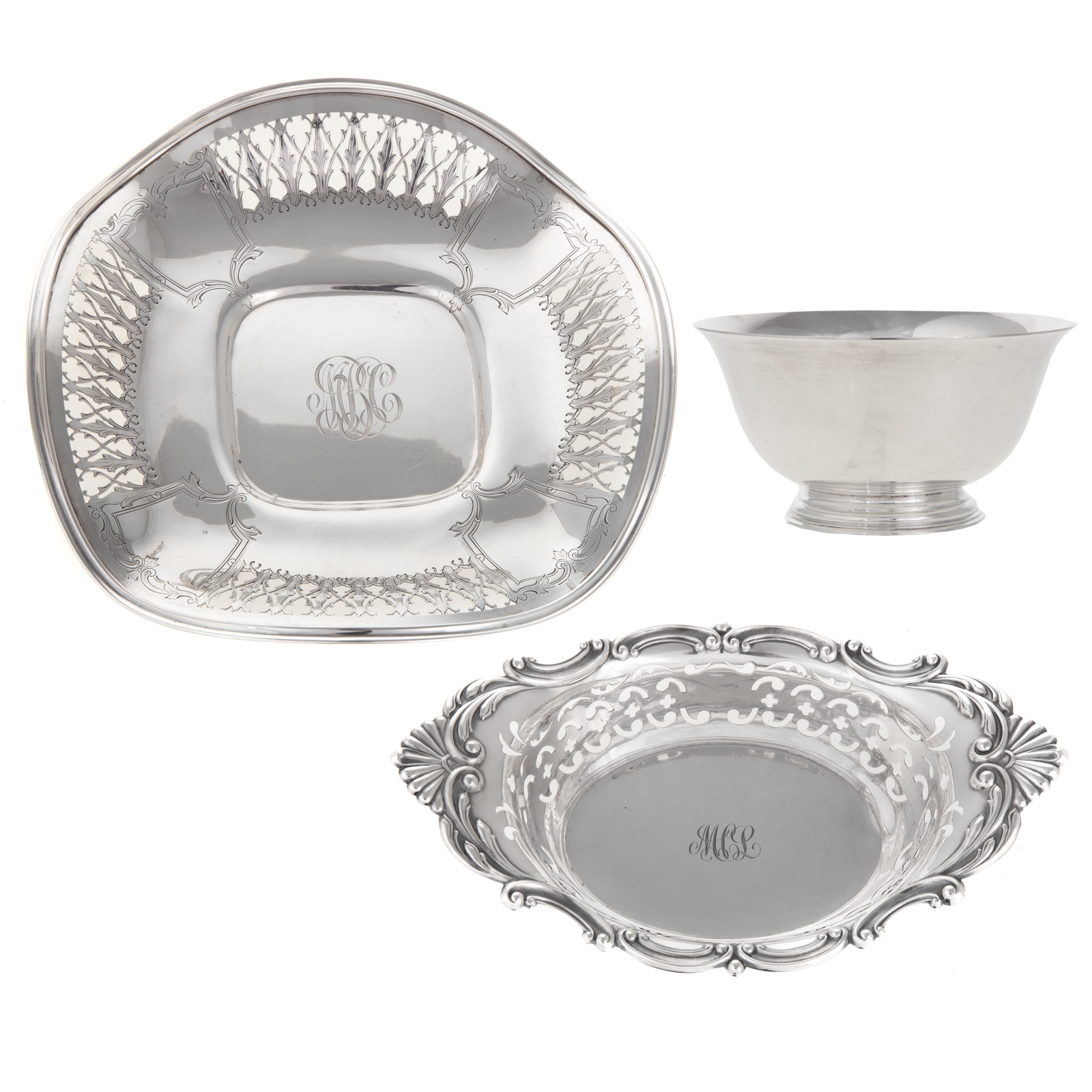 THREE PIECES AMERICAN STERLING