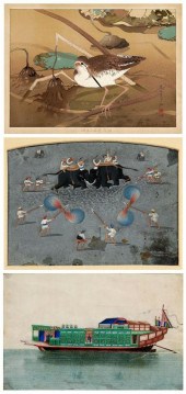 Three pieces Asian art: Japane