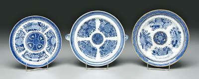 Three pieces Chinese blue Fitzhugh: