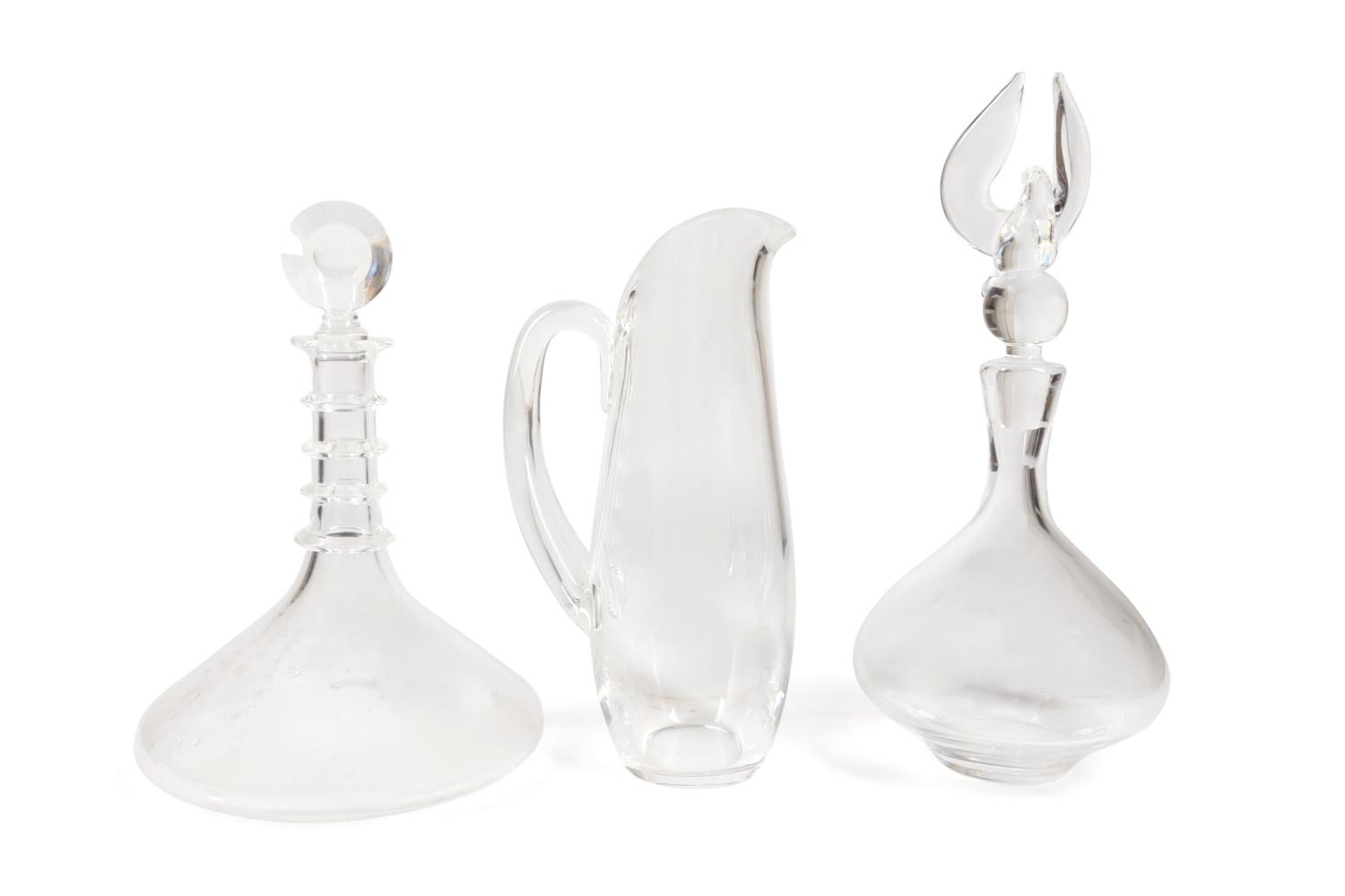 THREE PIECES CLEAR CRYSTAL