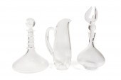 THREE PIECES CLEAR CRYSTAL STE