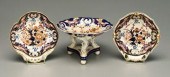 Three pieces Derby china, coba