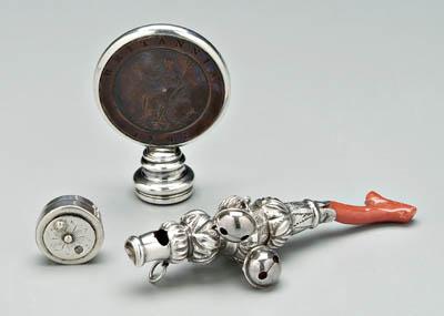 Three pieces English silver: