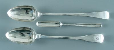 Three pieces English silver,