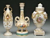 Three pieces fine porcelain: l
