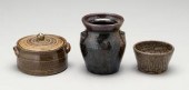 Three pieces Georgia stoneware