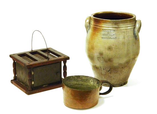 Three pieces including: 19th C.