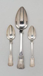 Three pieces Marquand coin fla