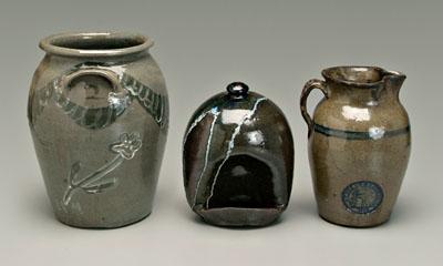 Three pieces Matthew Hewell pottery