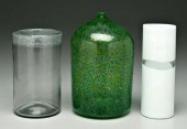 Three pieces modern art glass: