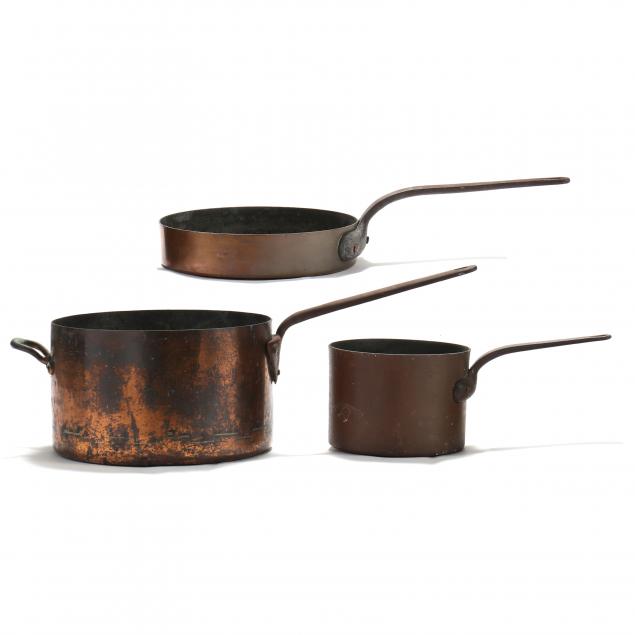 THREE PIECES OF ANTIQUE COPPER