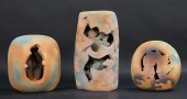 THREE PIECES OF ART POTTERY BY