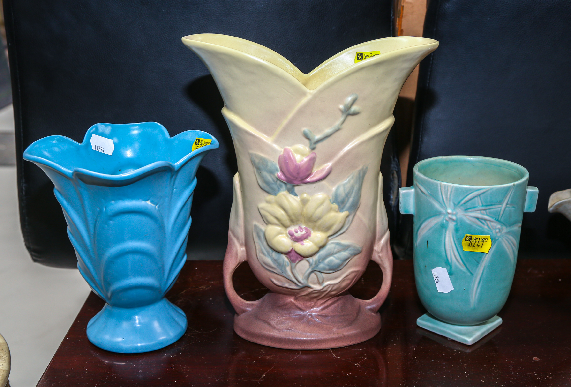 THREE PIECES OF ART POTTERY
