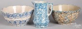 THREE PIECES OF BLUE AND WHITE