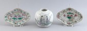 THREE PIECES OF CHINESE FAMILL