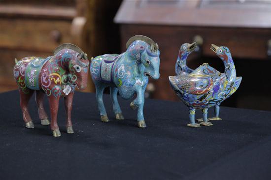 THREE PIECES OF CLOISONNE. Asian 