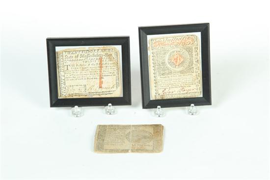 THREE PIECES OF CURRENCY.  Includes