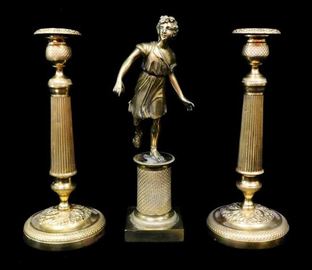 THREE PIECES OF DECORATIVE GILT AND