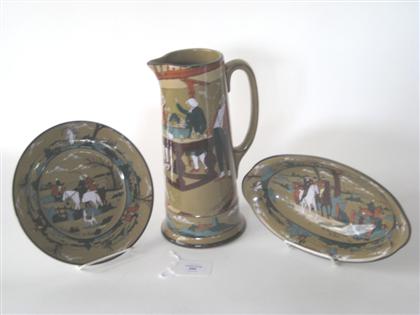 Three pieces of Deldare ware