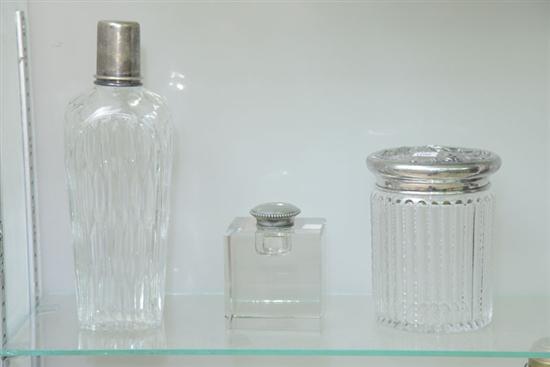 THREE PIECES OF GLASS. A square