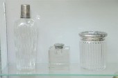 THREE PIECES OF GLASS. A squar
