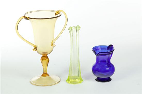 THREE PIECES OF GLASS.  American