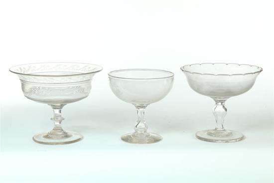 THREE PIECES OF GLASS.  American 