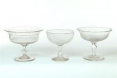 THREE PIECES OF GLASS.  Americ