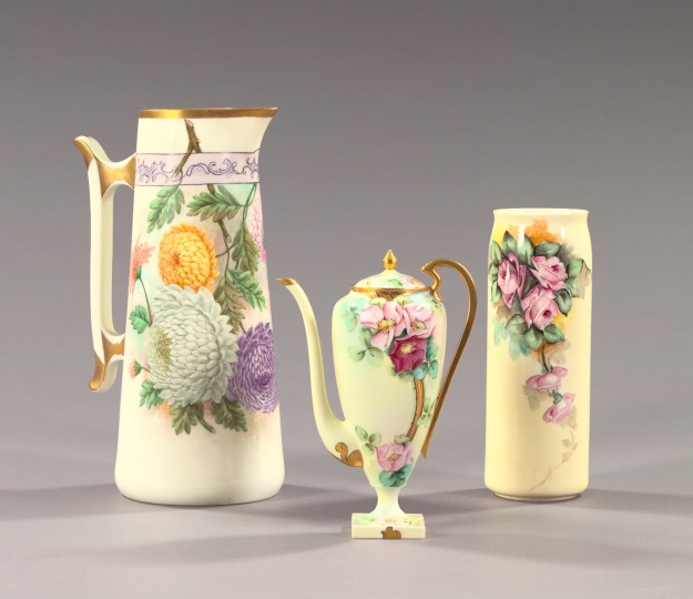 Three Pieces of Hand-Painted