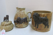 THREE PIECES OF HAND THROWN PO