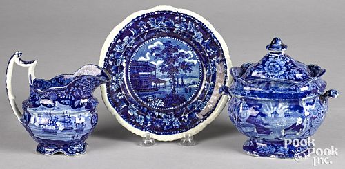 THREE PIECES OF HISTORICAL BLUE