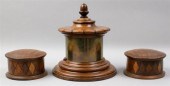 THREE PIECES OF INLAID TREENWA