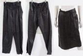 THREE PIECES OF LEATHER CLOTHI