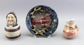 THREE PIECES OF MAJOLICA 20TH