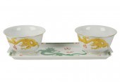 THREE PIECES OF MEISSEN MING D