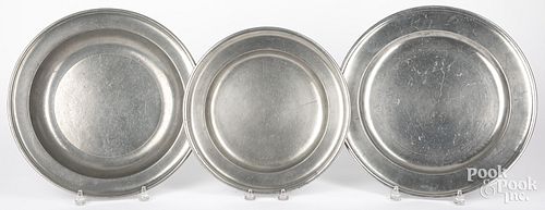 THREE PIECES OF PEWTERThree