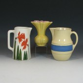 Three pieces of pottery includ