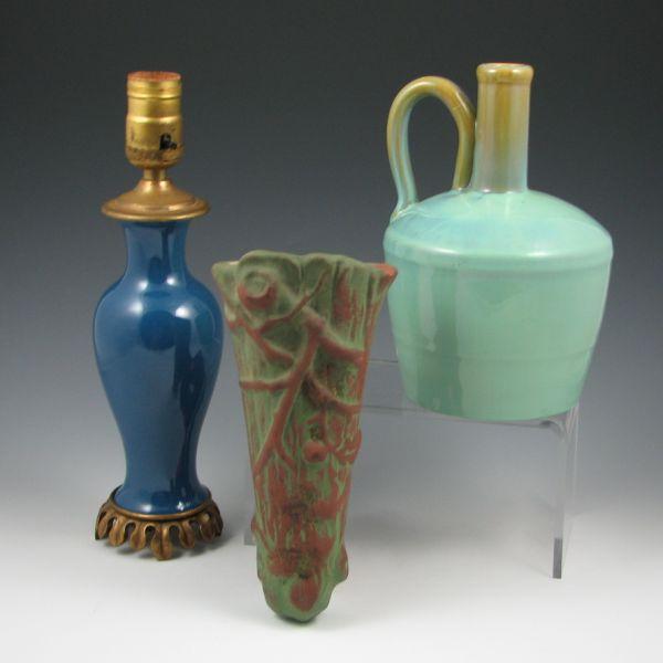 Three pieces of pottery including a