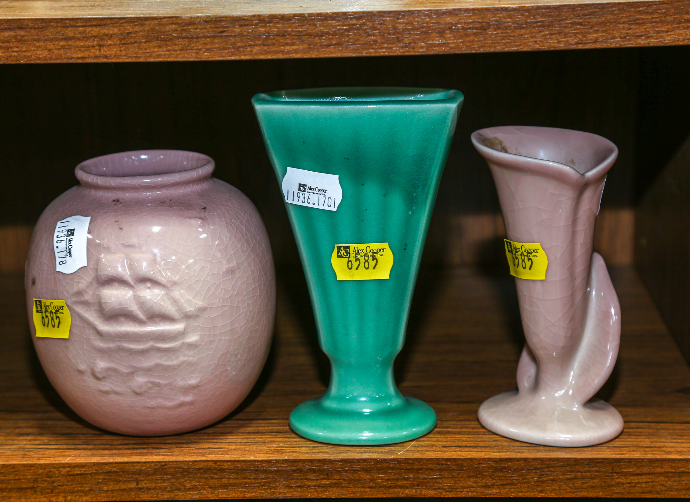 THREE PIECES OF ROOKWOOD ART