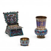 THREE PIECES OF RUSSIAN SILVER