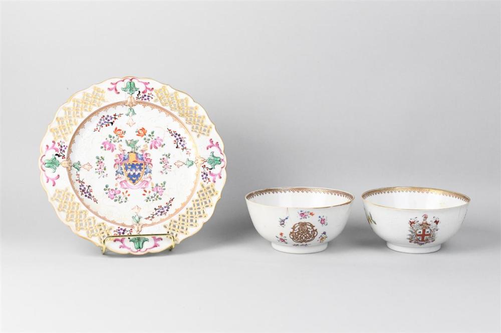 THREE PIECES OF SAMSON ARMORIAL