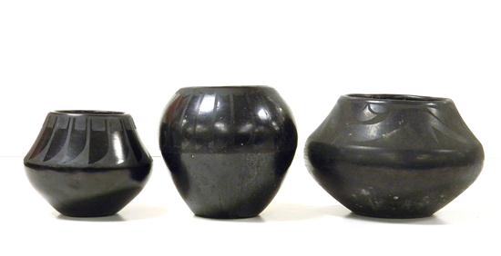 Three pieces of San Ildefonso 