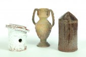 THREE PIECES OF SEWERTILE.  Am