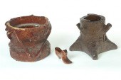 THREE PIECES OF SEWERTILE.  Oh