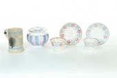 THREE PIECES OF SPATTERWARE AN